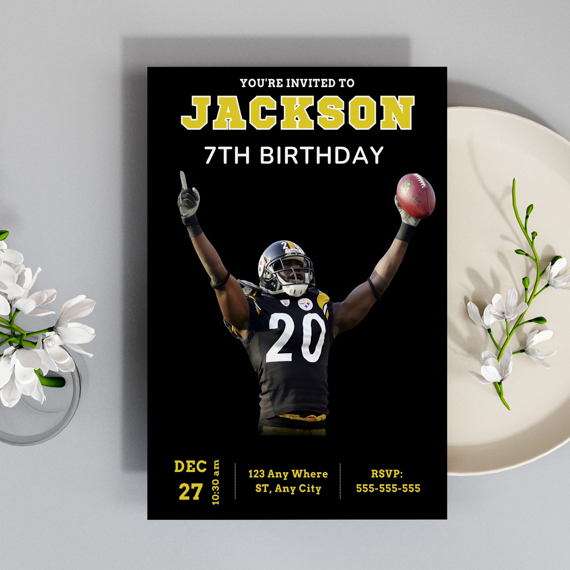 Pittsburgh Steelers Invitation - CreativeRino
