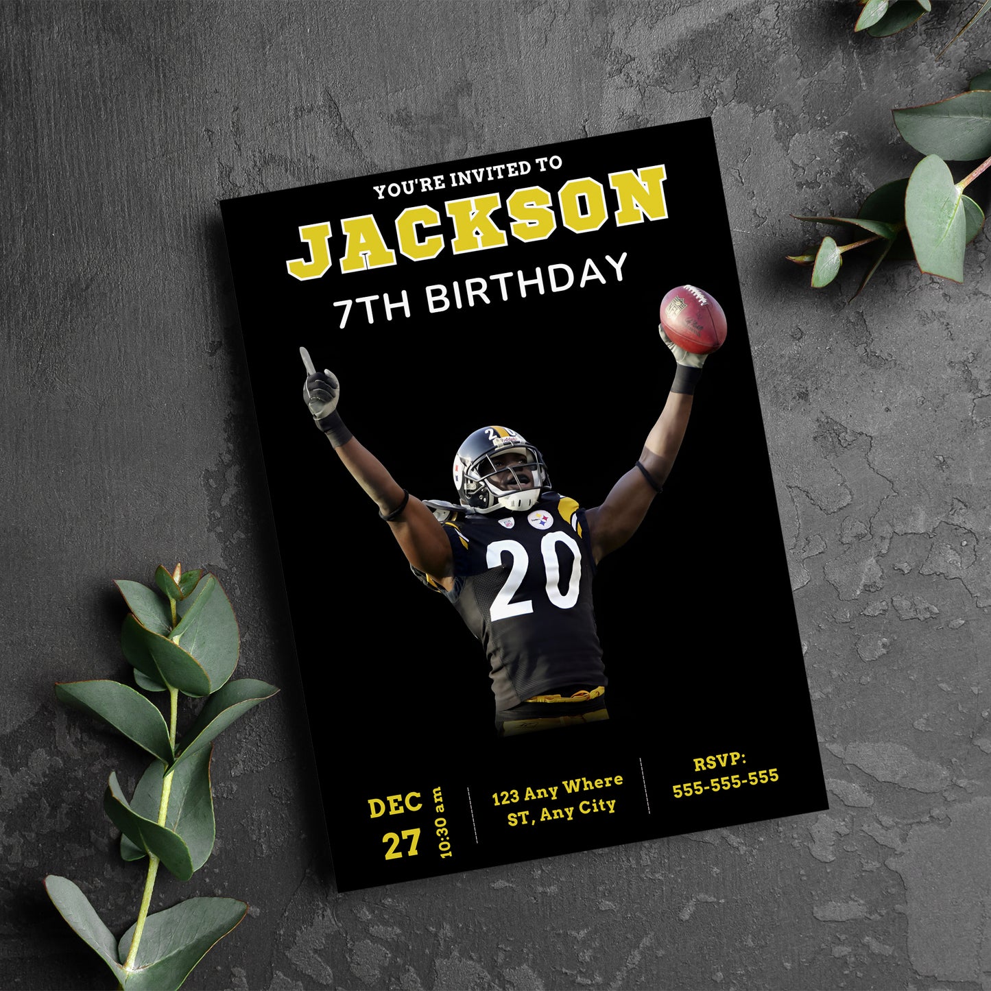Pittsburgh Steelers Invitation - CreativeRino