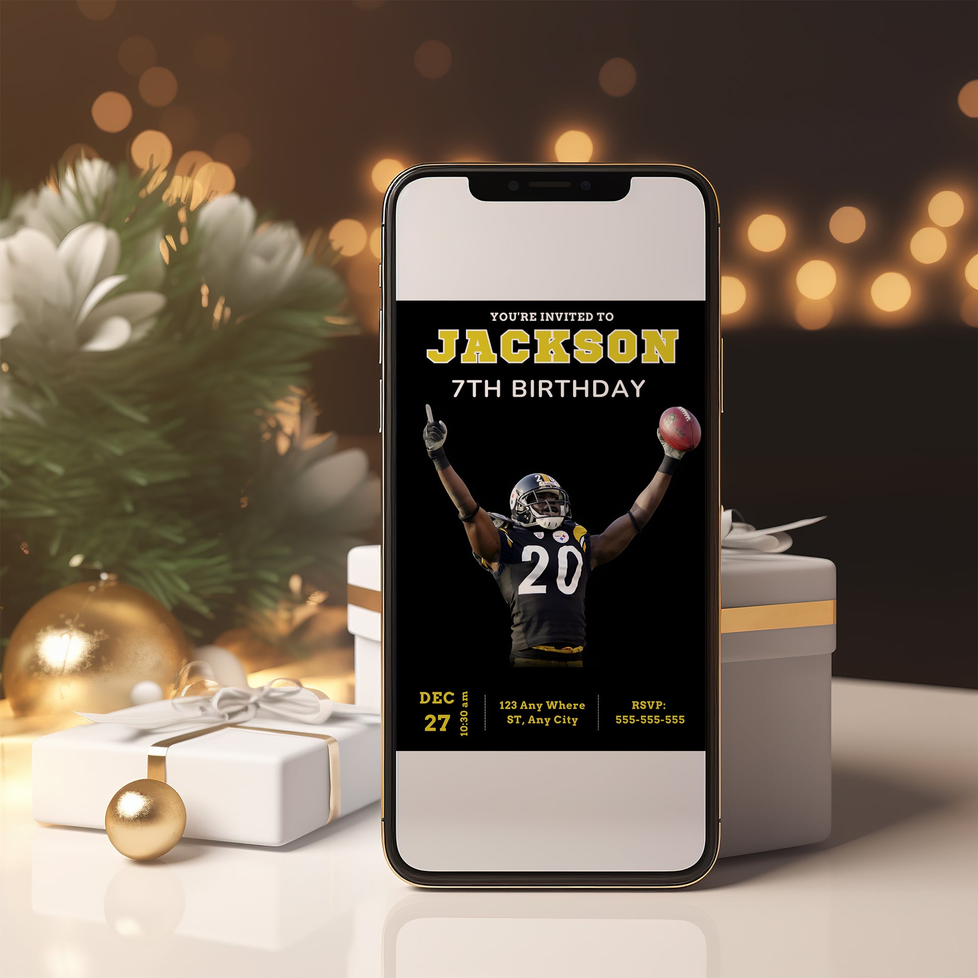 Pittsburgh Steelers Invitation - CreativeRino