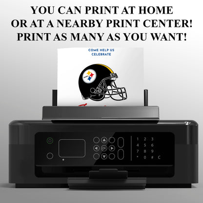 Pittsburgh Steelers Birthday Party Invitations - CreativeRino