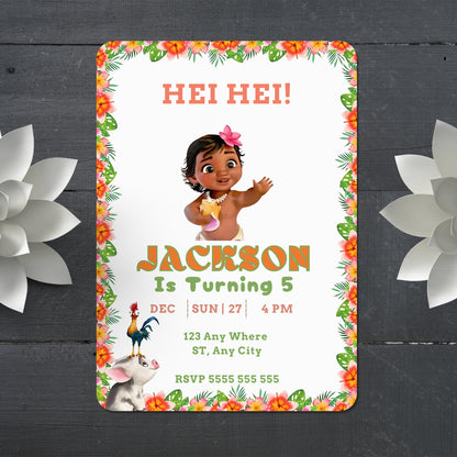 Hei Hei Birthday Invitations - CreativeRino