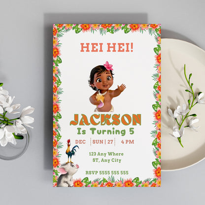 Hei Hei Birthday Invitations - CreativeRino