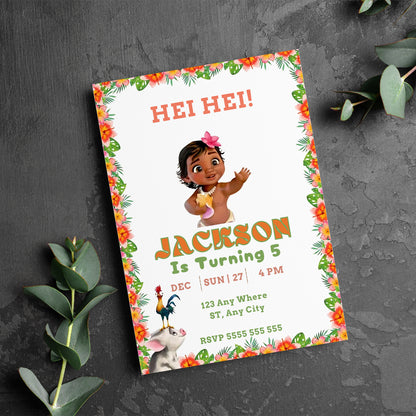 Hei Hei Birthday Invitations - CreativeRino