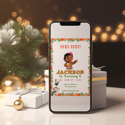 Hei Hei Birthday Invitations - CreativeRino