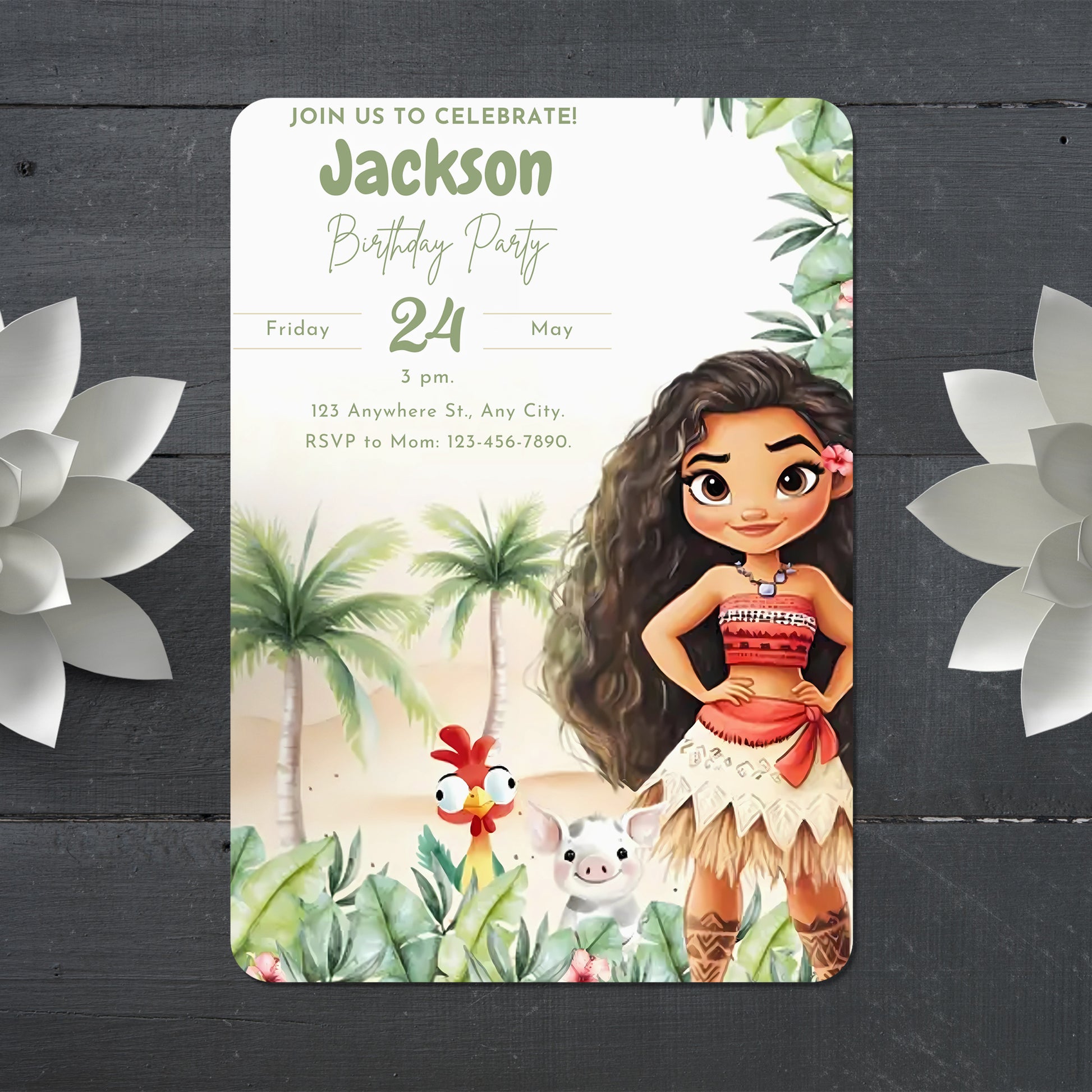 Hei Hei Birthday Party Invitations - CreativeRino