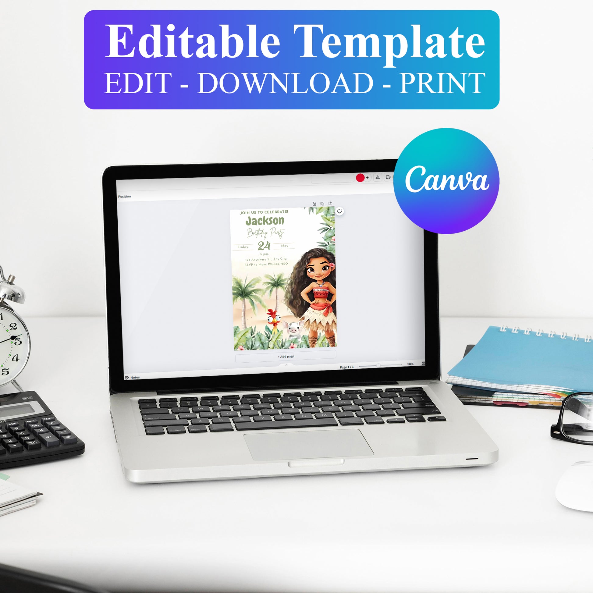 Hei Hei Birthday Party Invitations - CreativeRino