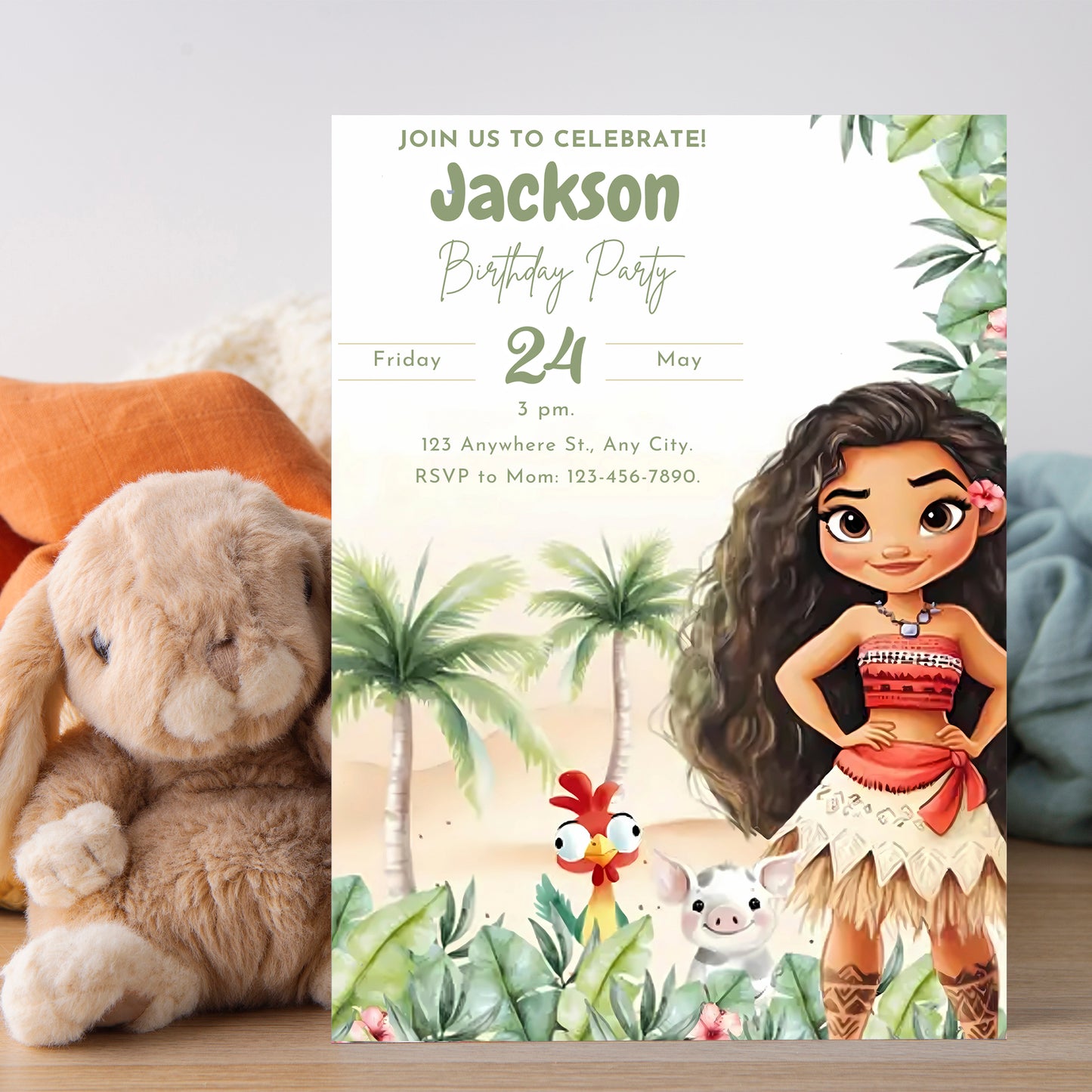 Hei Hei Birthday Party Invitations - CreativeRino