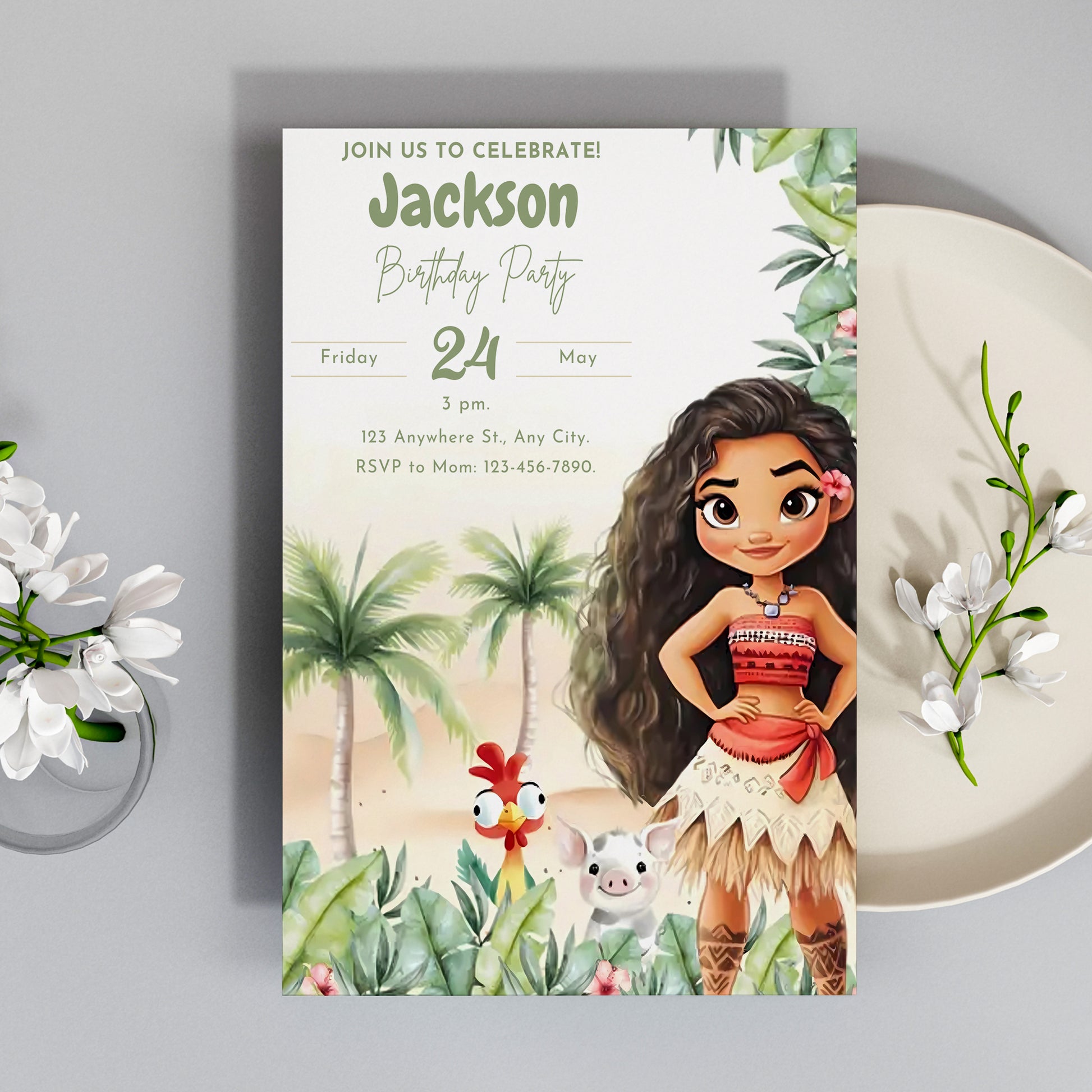 Hei Hei Birthday Party Invitations - CreativeRino