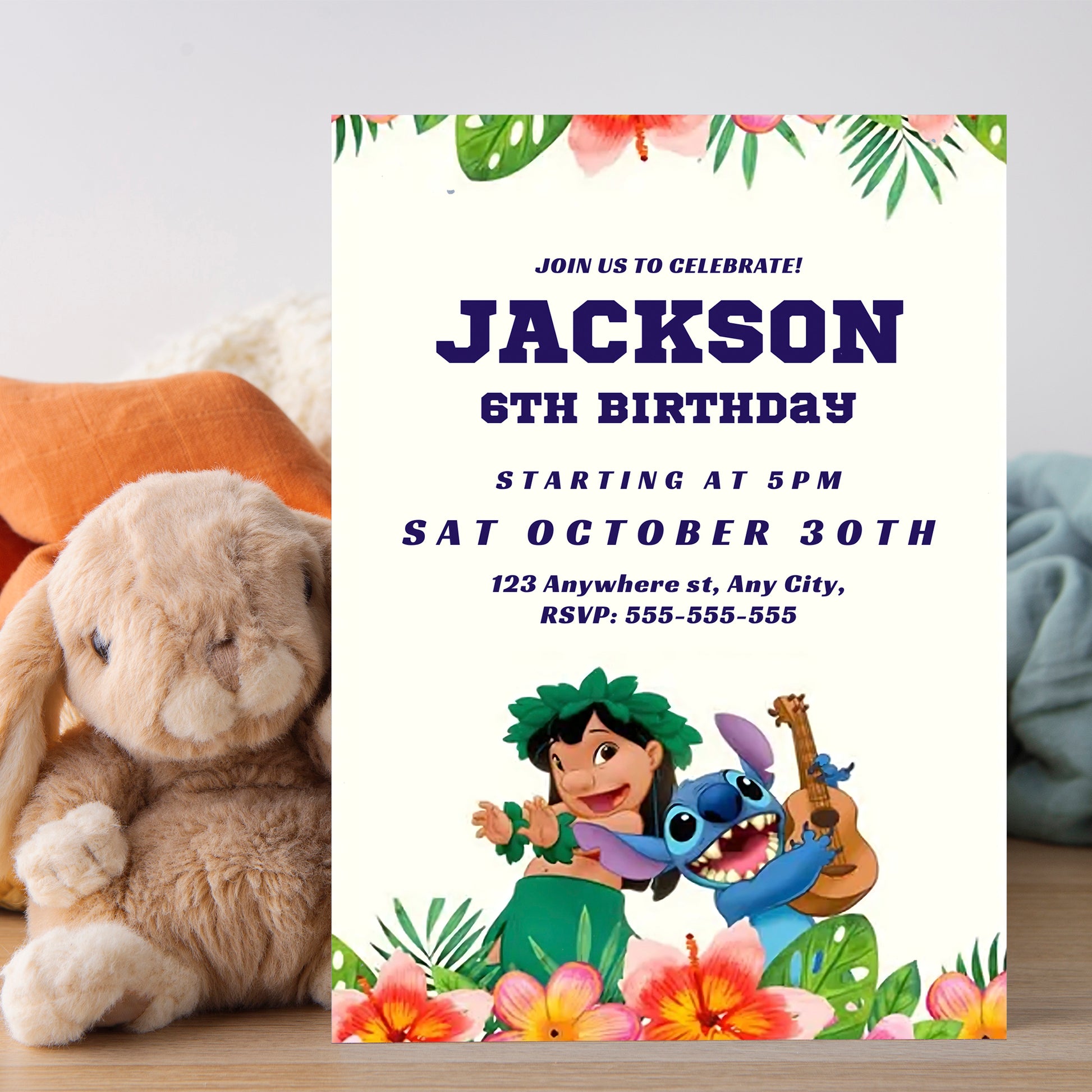 Lilo And Stitch Birthday Invitations - CreativeRino