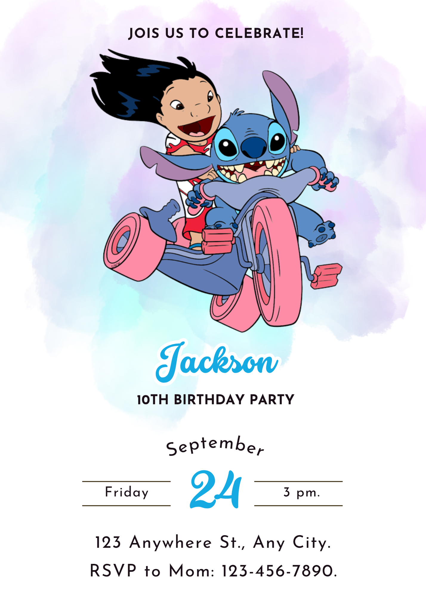 Lilo And Stitch Invitations - CreativeRino