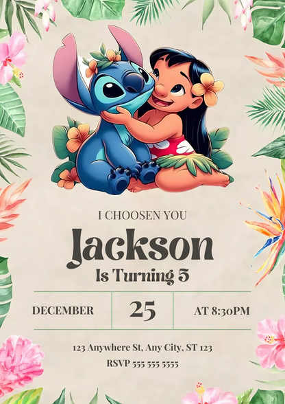 Lilo And Stitch Invites - CreativeRino