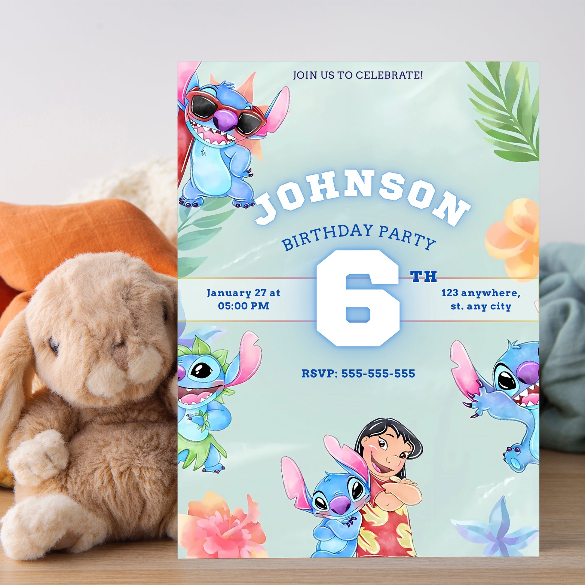 Lilo And Stitch Party Invitations - CreativeRino