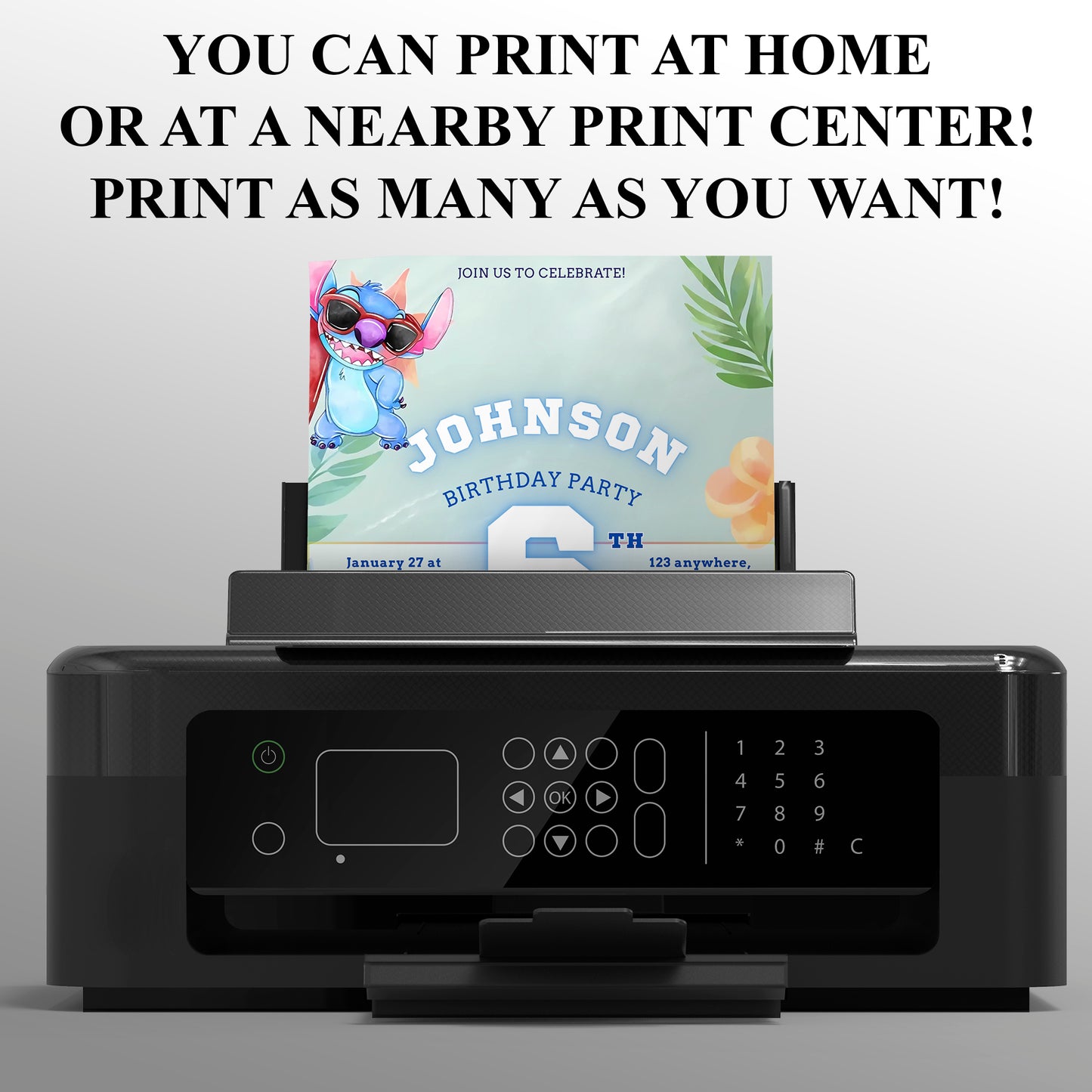 Lilo And Stitch Party Invitations - CreativeRino