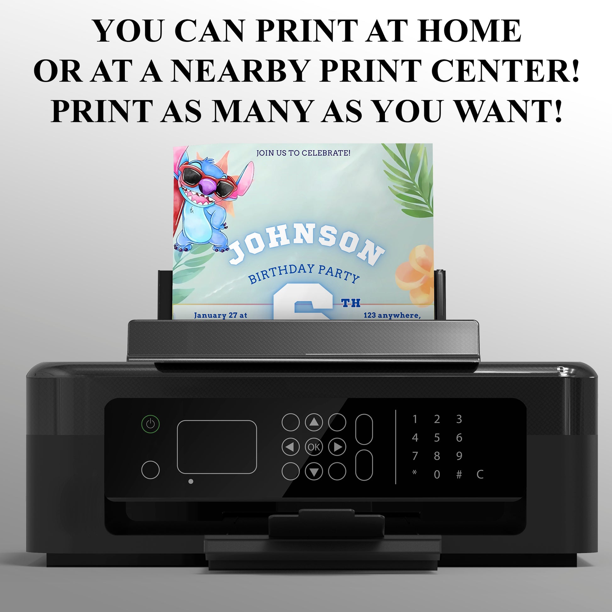 Lilo And Stitch Party Invitations - CreativeRino