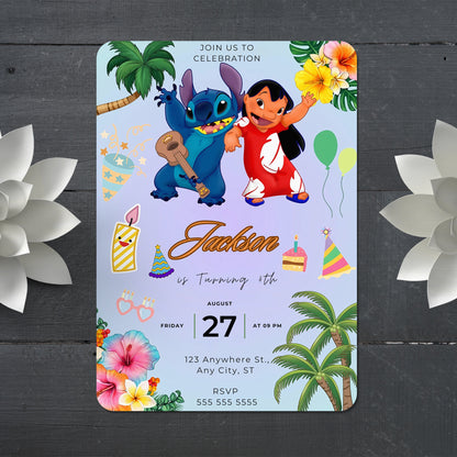 Lilo And Stitch Invitation Template - CreativeRino