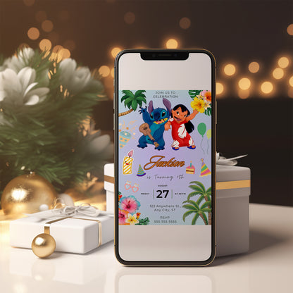 Lilo And Stitch Invitation Template - CreativeRino