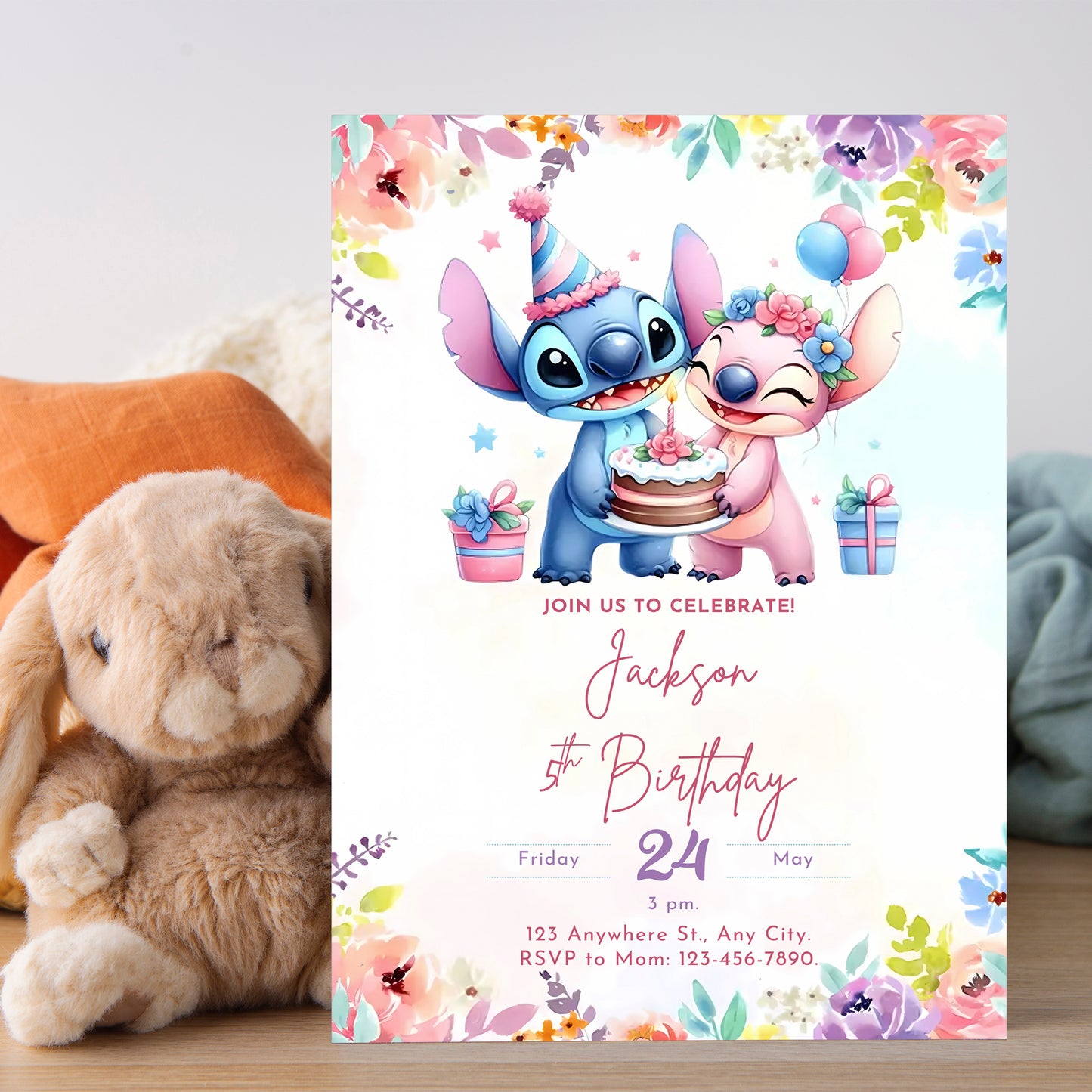 Lilo And Stitch Birthday Party Invitations - CreativeRino