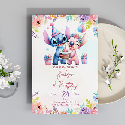 Lilo And Stitch Birthday Party Invitations - CreativeRino