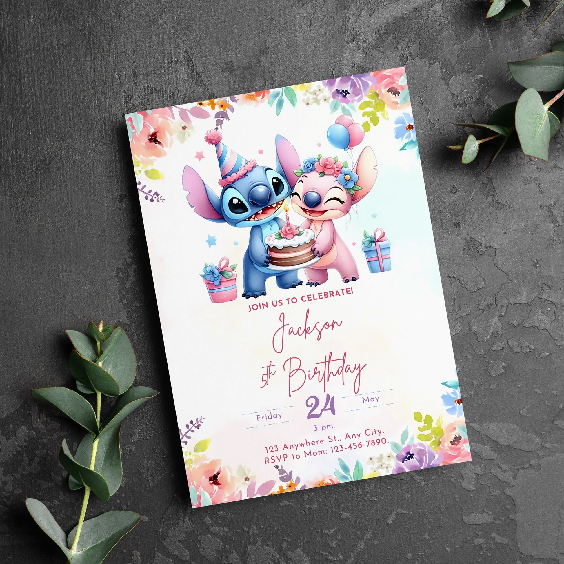 Lilo And Stitch Birthday Party Invitations - CreativeRino