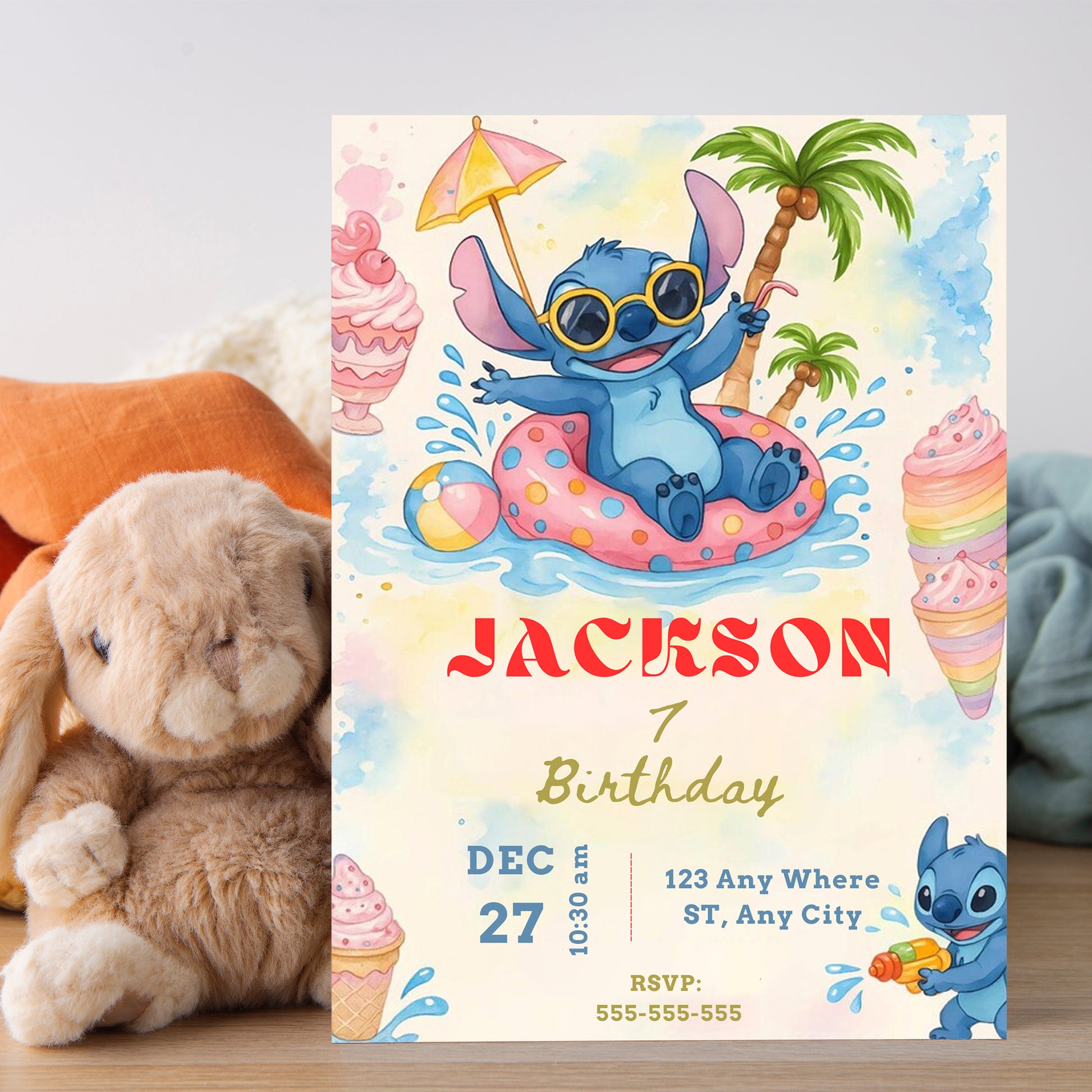 Lilo And Stitch Digital Invitation - CreativeRino