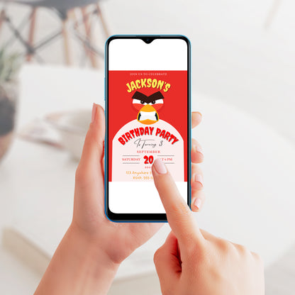 Angry Birds Birthday Invitation Template - CreativeRino