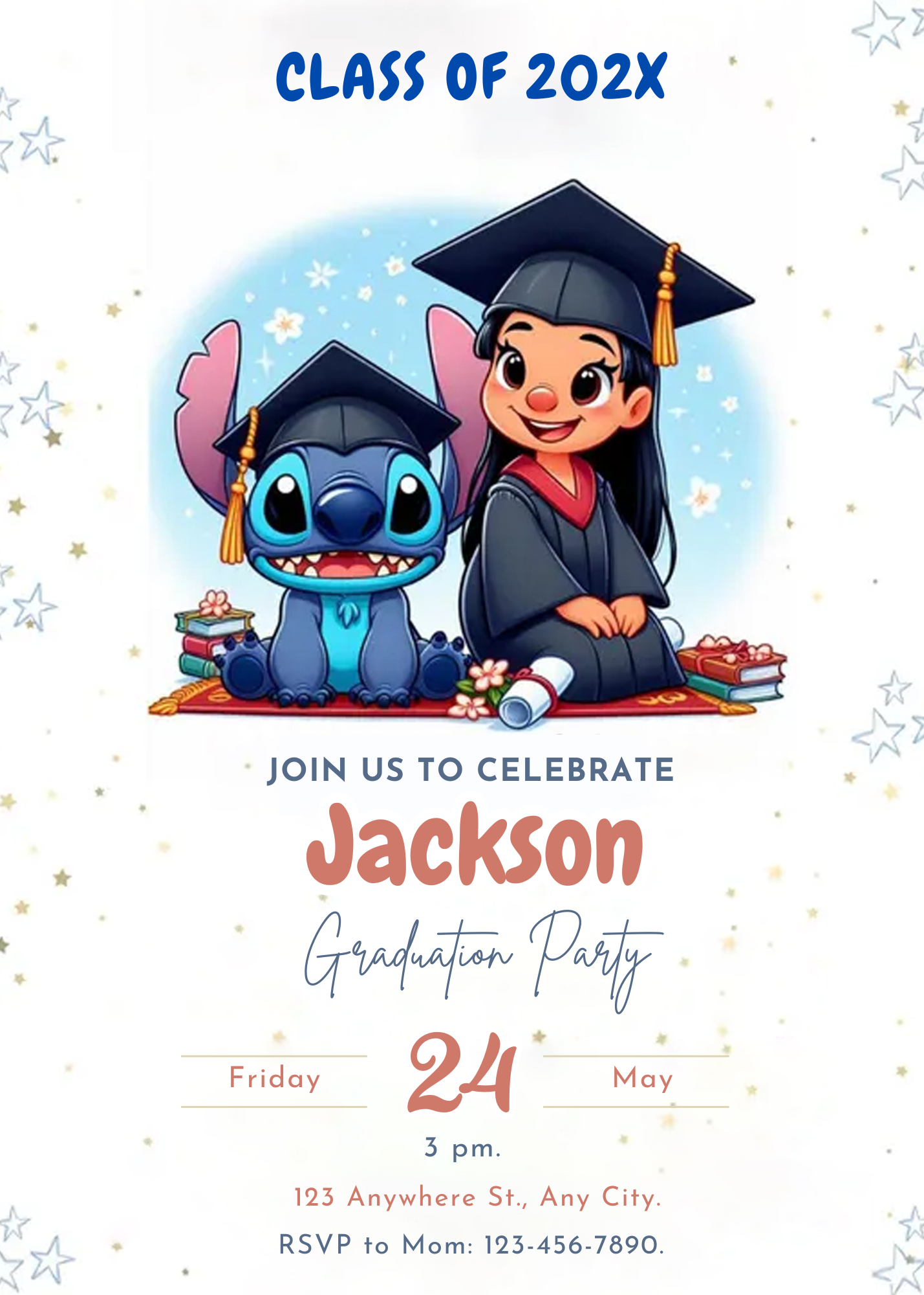 Lilo And Stitch Graduation Invitations - CreativeRino