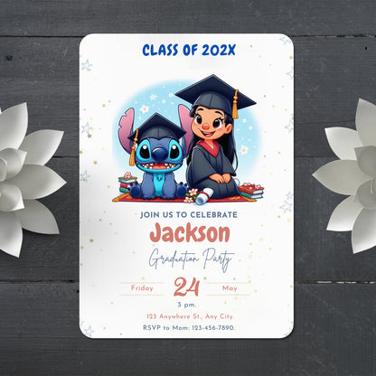 Lilo And Stitch Graduation Invitations - CreativeRino