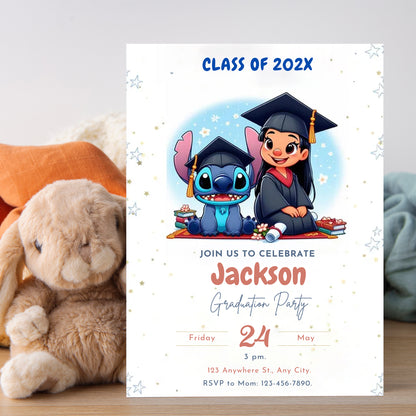 Lilo And Stitch Graduation Invitations - CreativeRino