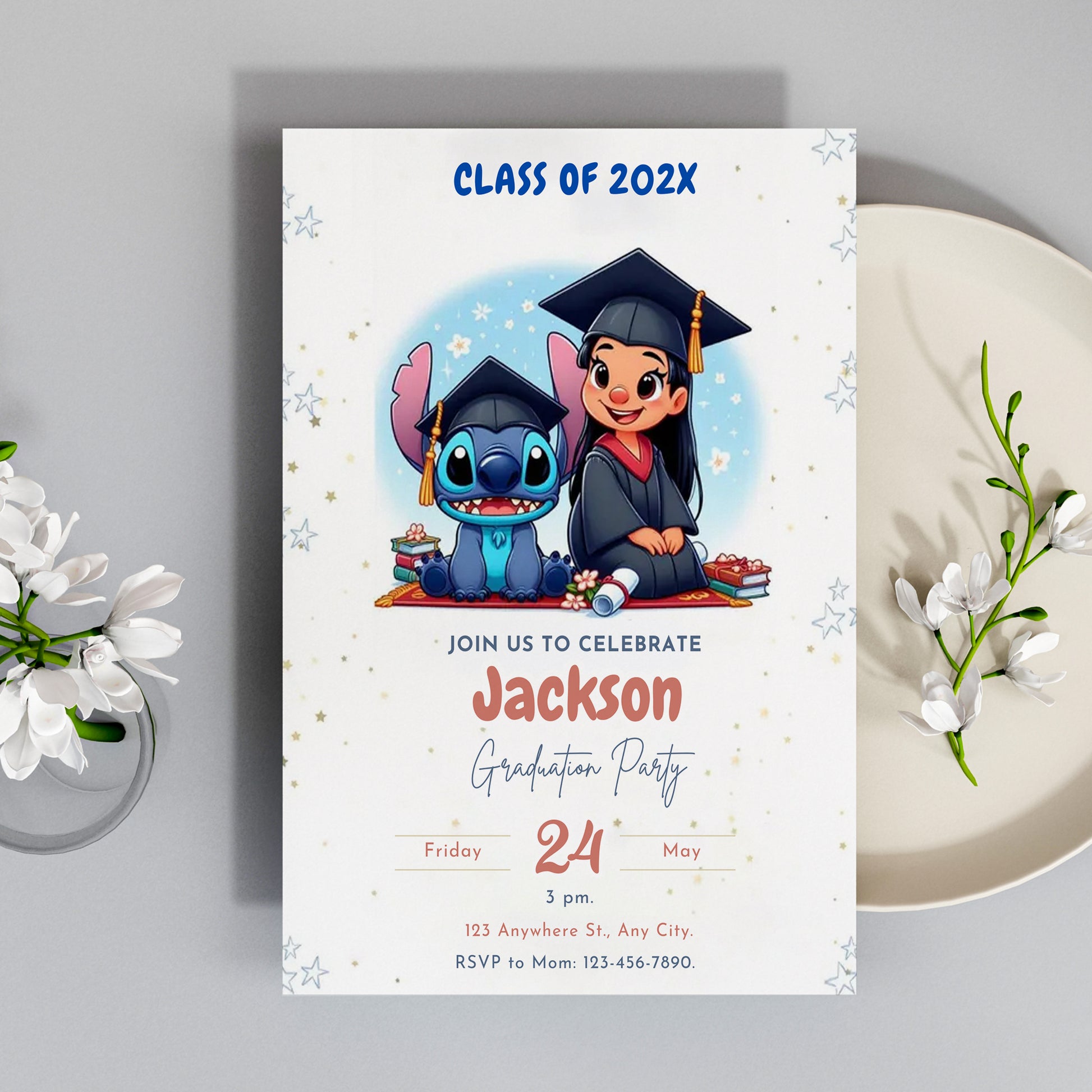 Lilo And Stitch Graduation Invitations - CreativeRino