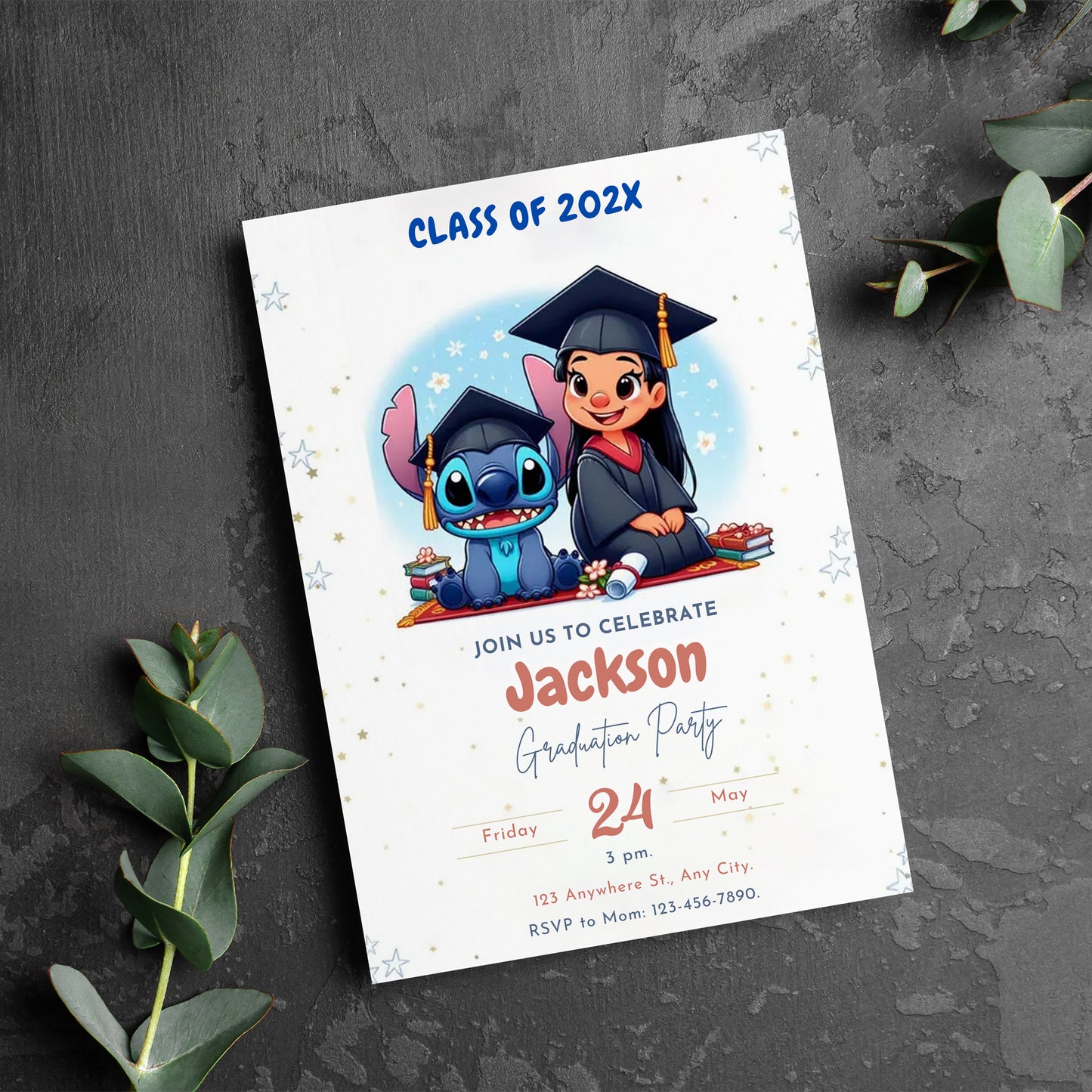 Lilo And Stitch Graduation Invitations - CreativeRino