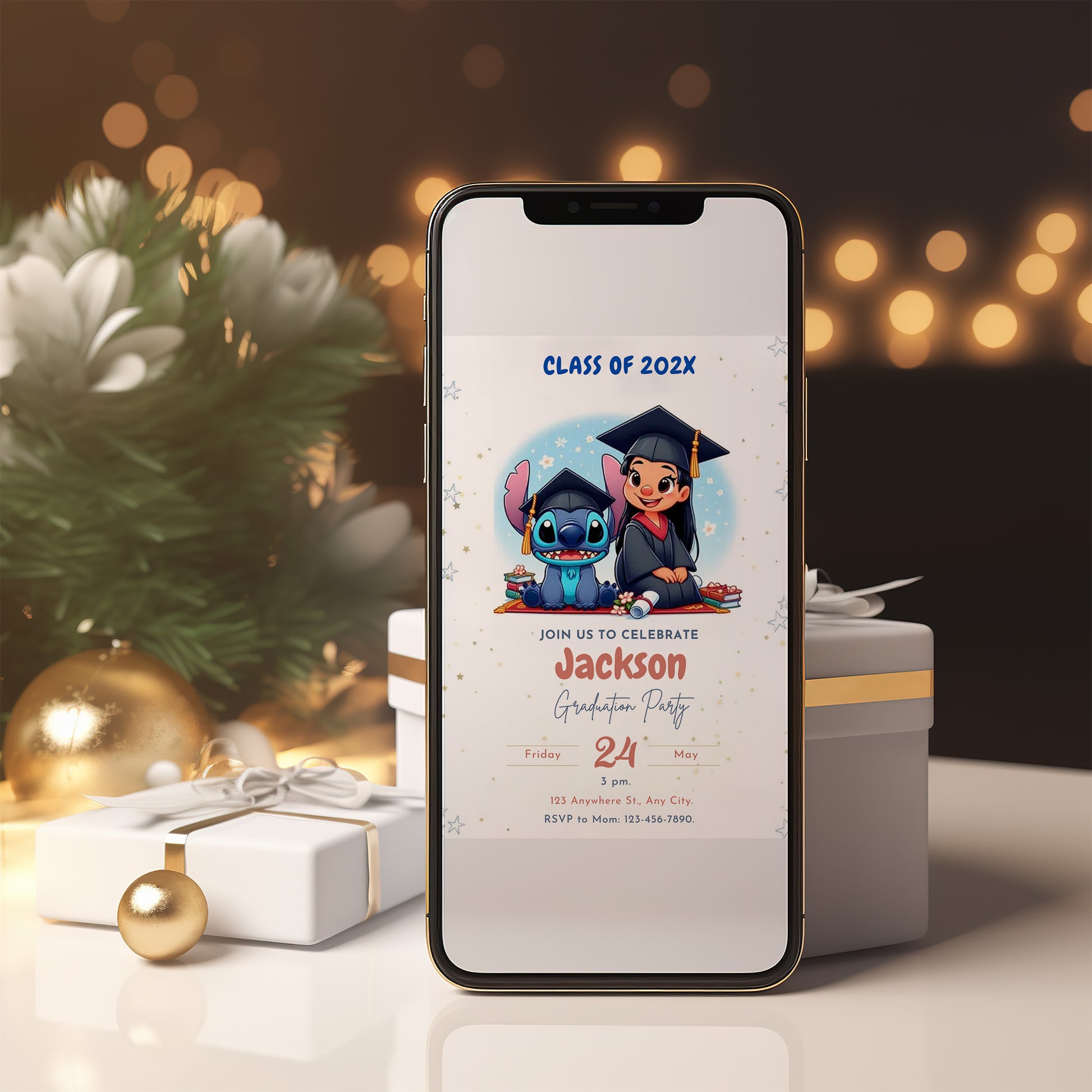 Lilo And Stitch Graduation Invitations - CreativeRino