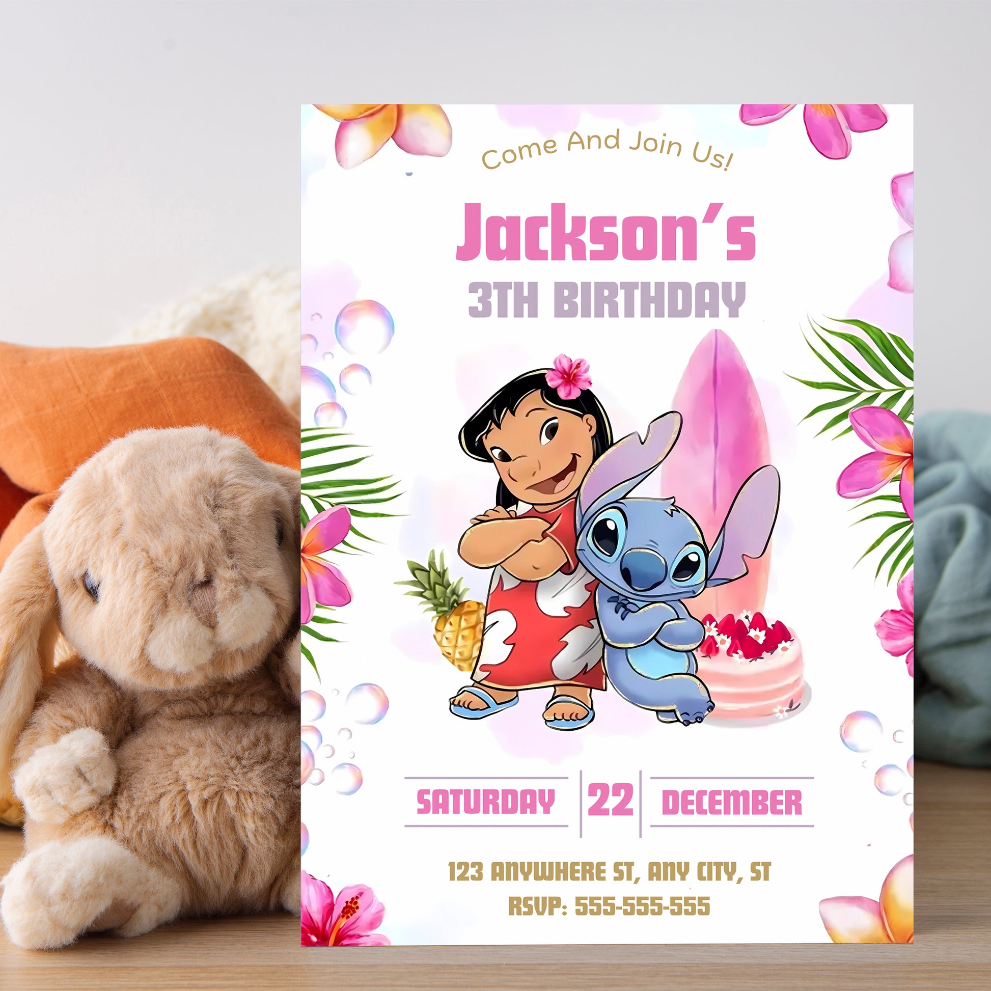 Lilo And Stitch Party Invite - CreativeRino