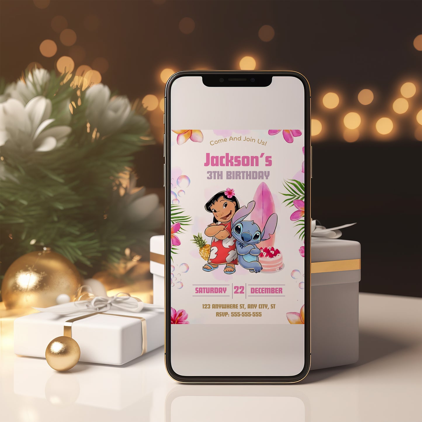 Lilo And Stitch Party Invite - CreativeRino