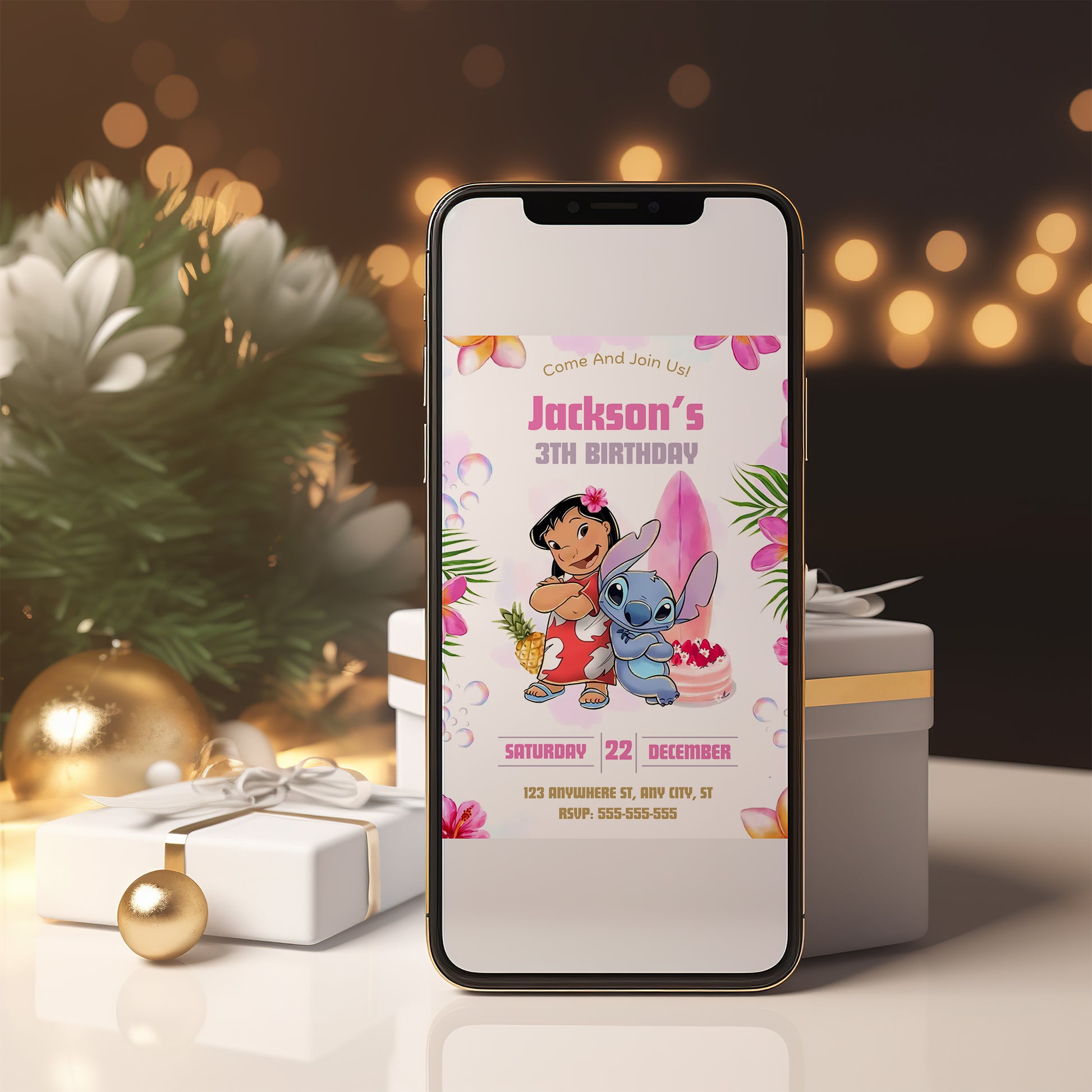 Lilo And Stitch Party Invite - CreativeRino