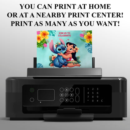 Lilo And Stitch Birthday Invitation Template - CreativeRino