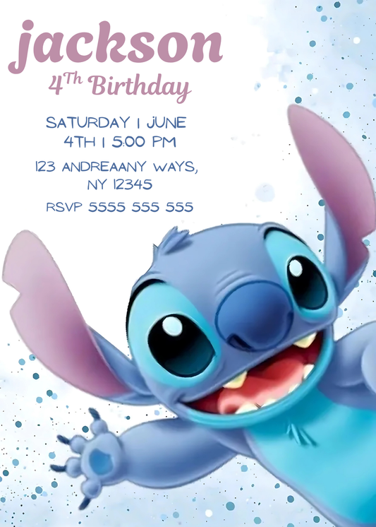 Printable Lilo And Stitch Invitations - CreativeRino