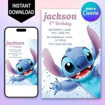 Printable Lilo And Stitch Invitations - CreativeRino