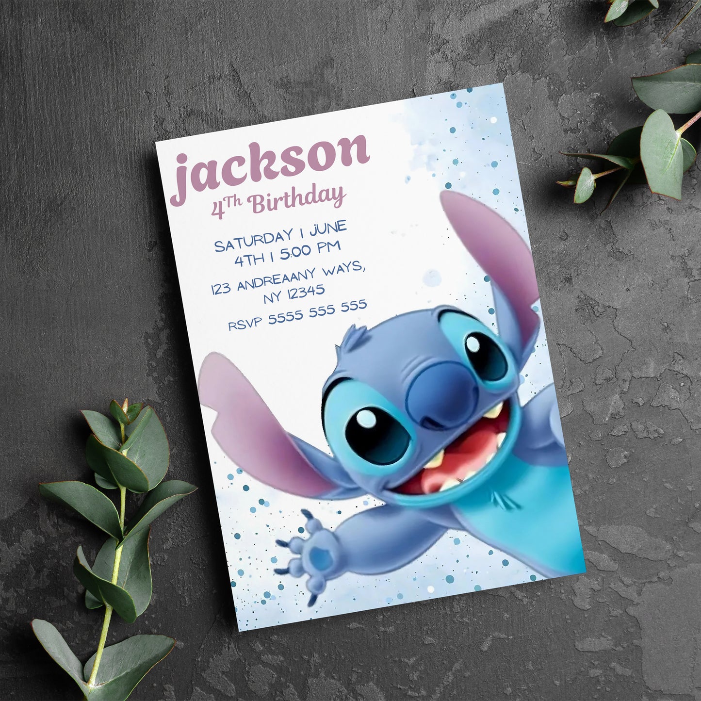 Printable Lilo And Stitch Invitations - CreativeRino