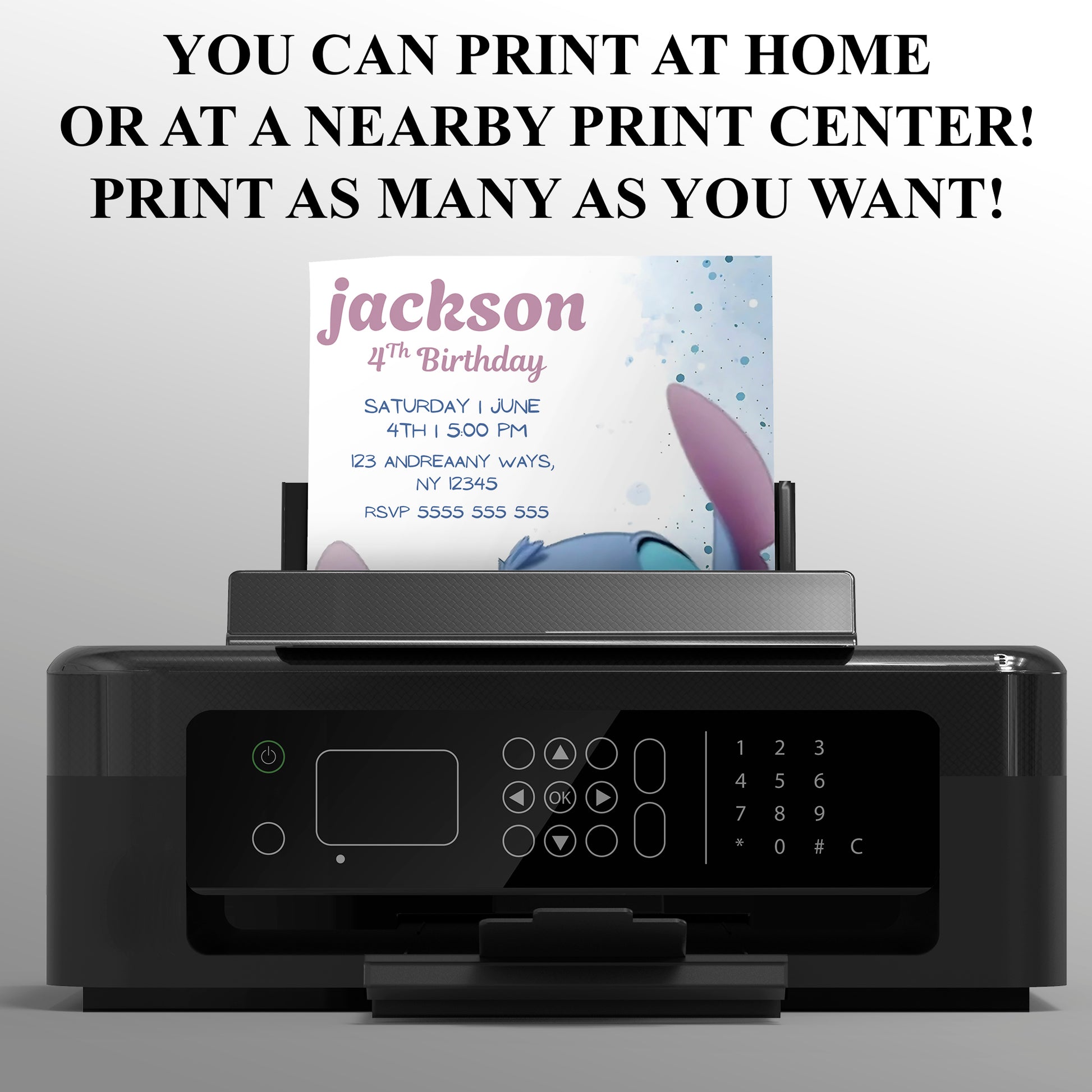 Printable Lilo And Stitch Invitations - CreativeRino