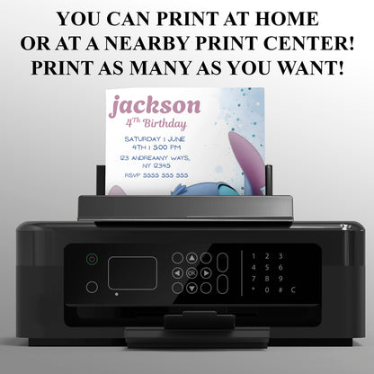 Printable Lilo And Stitch Invitations - CreativeRino