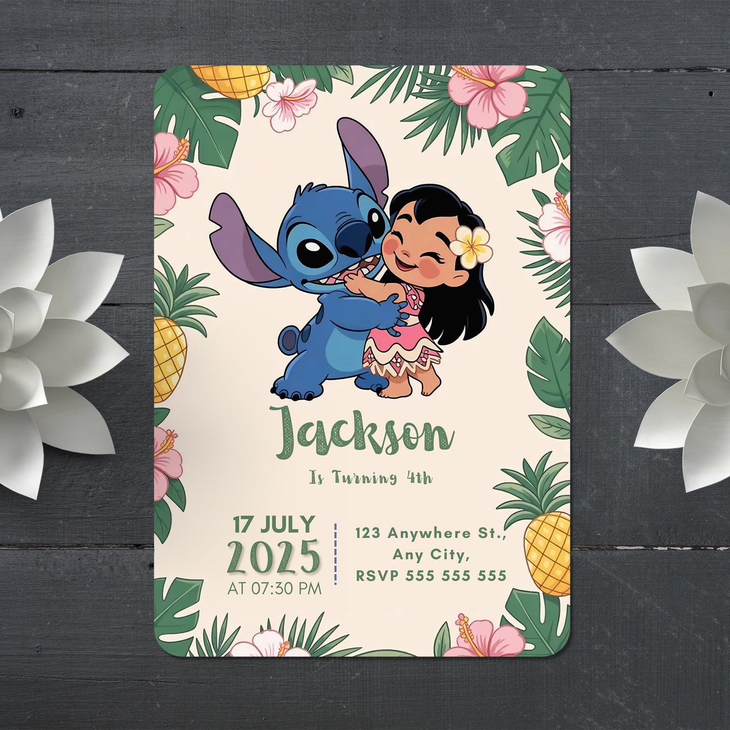 Lilo And Stitch Digital Invitation - CreativeRino