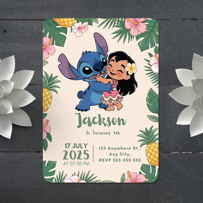 Lilo And Stitch Digital Invitation - CreativeRino