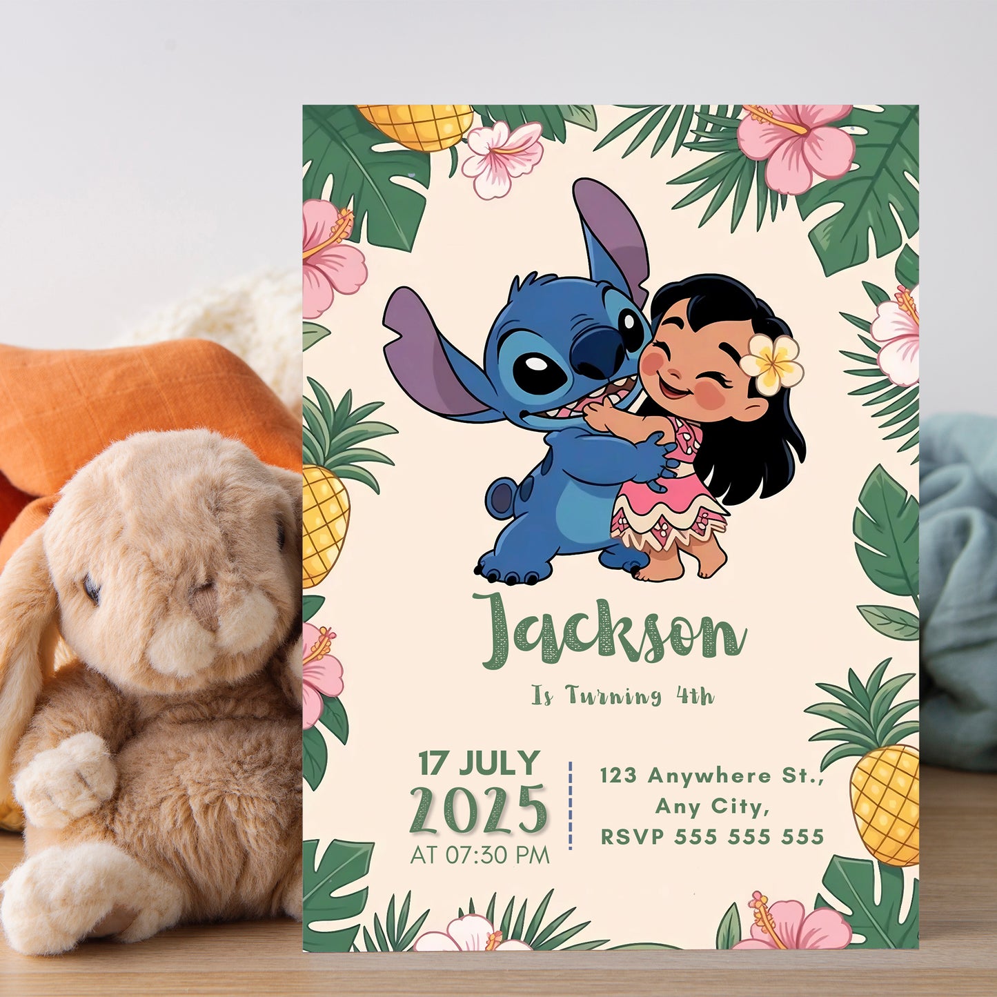 Lilo And Stitch Digital Invitation - CreativeRino