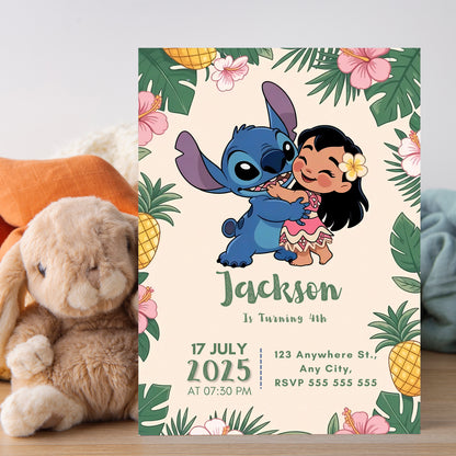 Lilo And Stitch Digital Invitation - CreativeRino