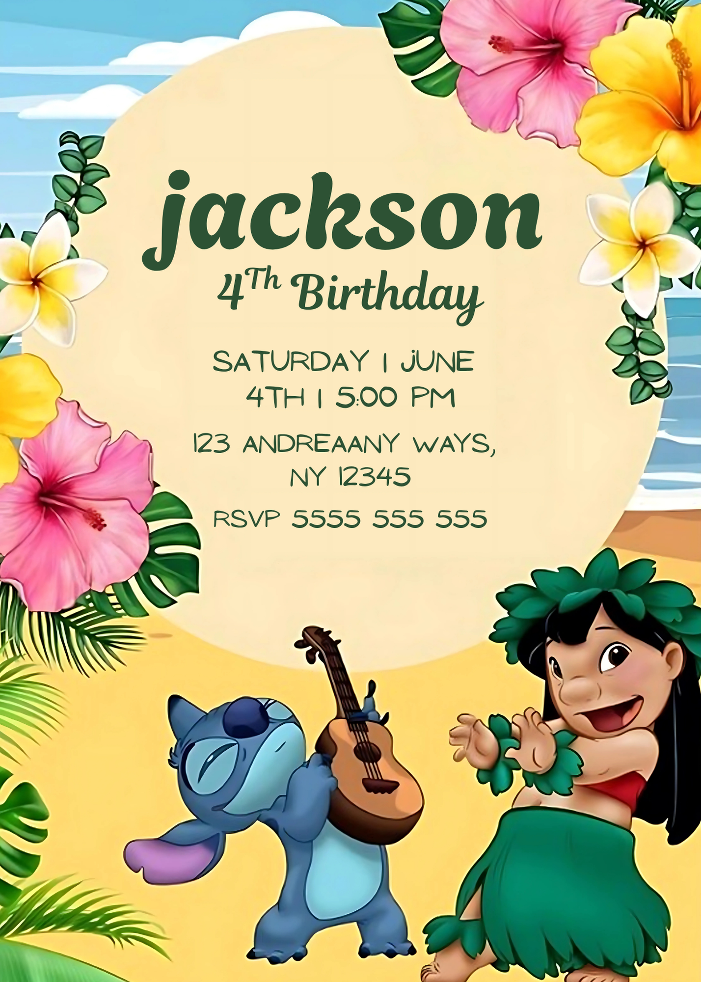 Lilo And Stitch Party Invite - CreativeRino