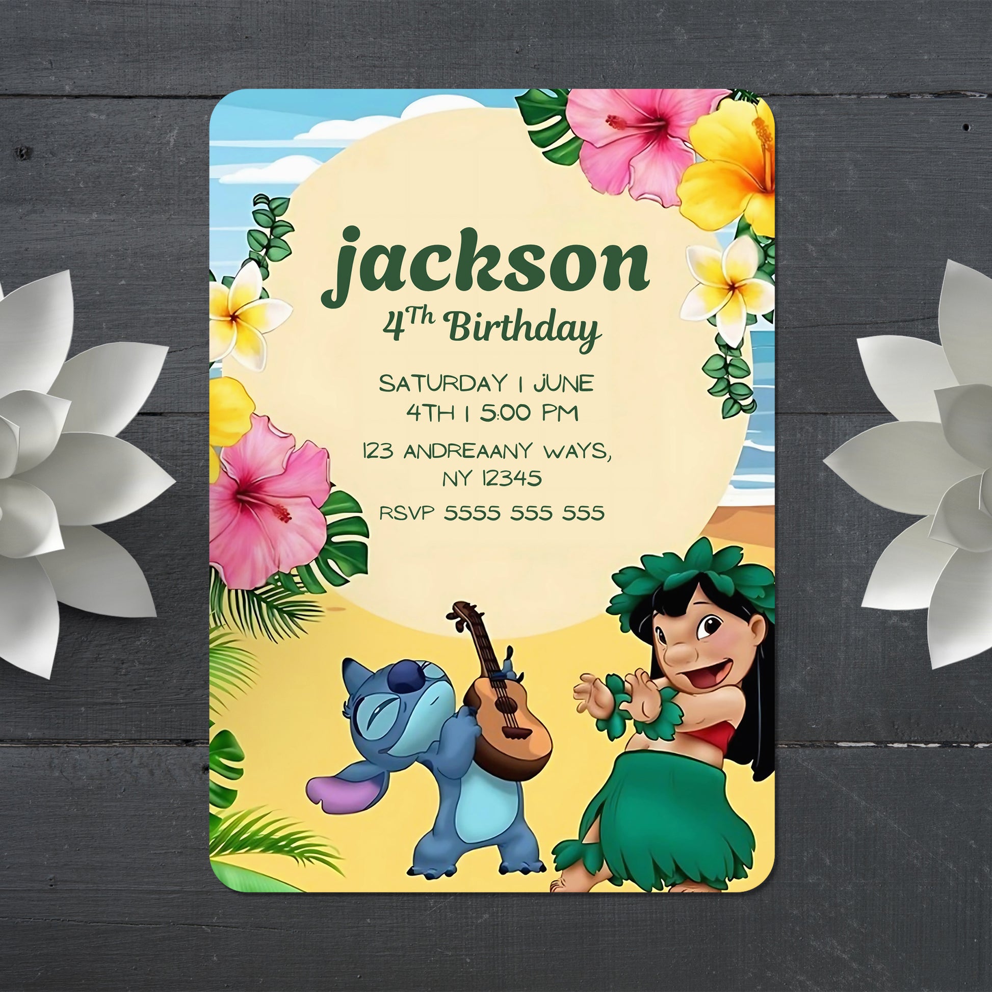 Lilo And Stitch Party Invite - CreativeRino