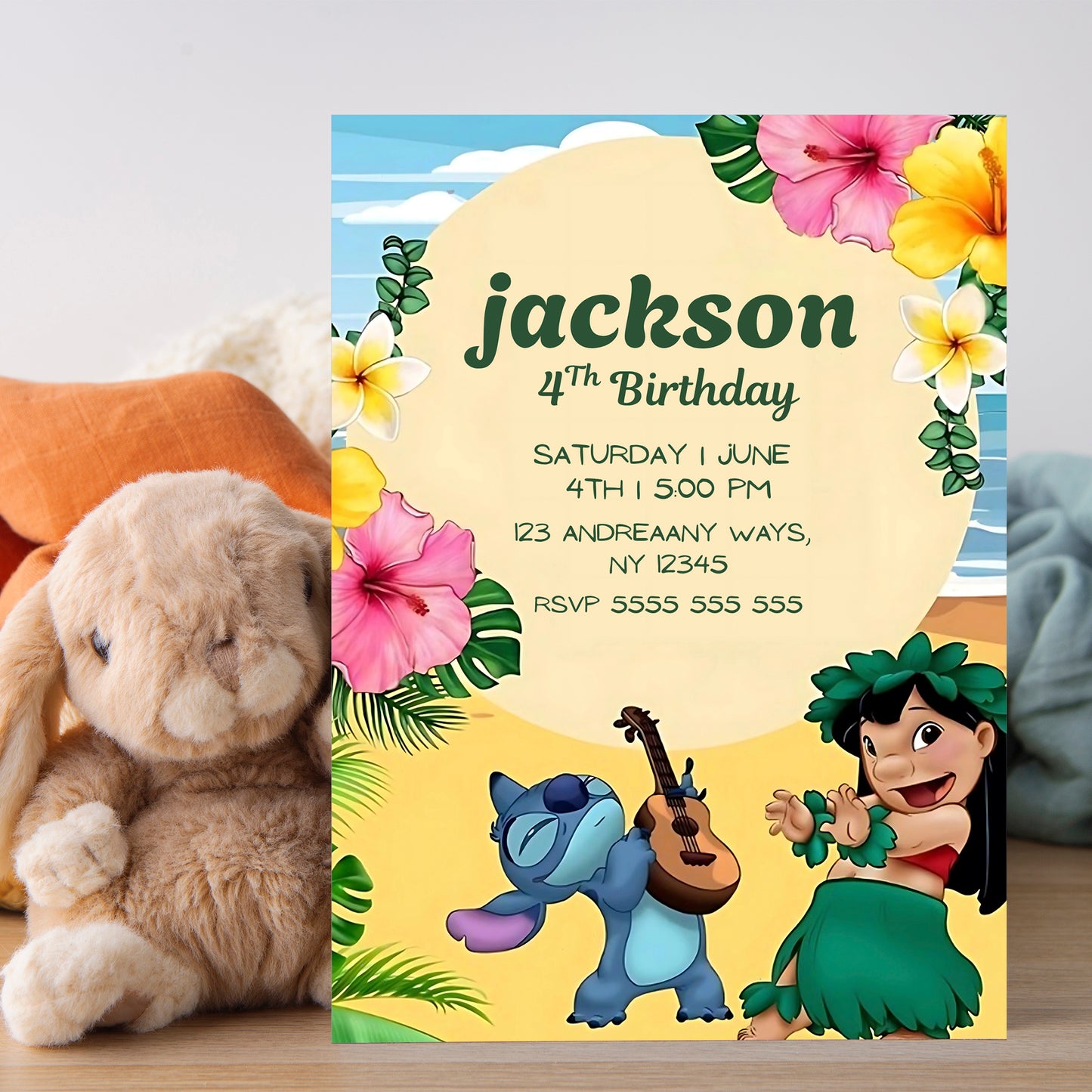 Lilo And Stitch Party Invite - CreativeRino
