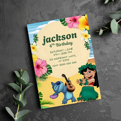 Lilo And Stitch Party Invite - CreativeRino