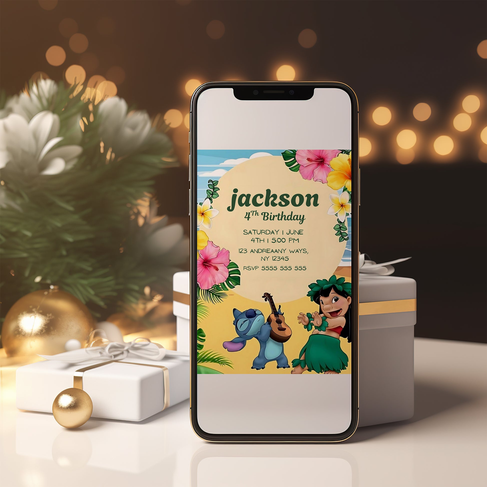 Lilo And Stitch Party Invite - CreativeRino