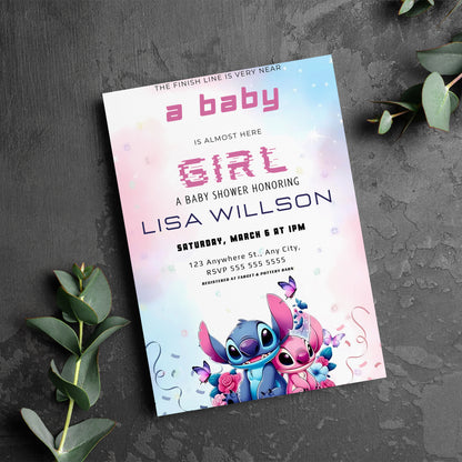 Lilo And Stitch Gender Reveal Invitations - CreativeRino